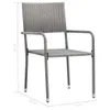 The Living Store 3-tlg. Garten-Essgruppe Poly Rattan Produktbild-Vorschau 10