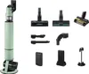A collection of vacuum cleaner parts and accessories arranged on a white background. Produktbild-Vorschau