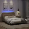 Bettgestell mit LED ohne Matratze "Hvar" Cappuccino-Braun Produktbild-Vorschau 4