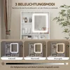 Puluomis Coiffeuse avec miroir et éclairage LED, coiffeuse Voir les images du produit 2