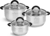 Topfset – Edelstahl – 6-teilig – mit Sandwichboden Produktbild-Vorschau 1