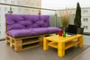 A balcony setting with a pallet sofa and coffee table. Produktbild-Vorschau