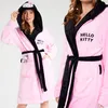 Hello Kitty Sanrio badjas voor dames, met capuchon, in het Productafbeelding-voorbeeld 5
