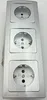 ChiliTec 23064 DELPHI Set 3 Steckdosen + 3-fach Rahmen Produktbild-Vorschau 4