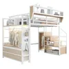 Merax Hochbett Etagenbett 140x200 cm mit LED und Produktbild-Vorschau 6