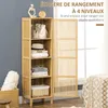HOMCOM Meuble de rangement en bambou armoire de rangement Voir les images du produit 3