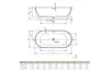 SANYCCES TRENTO Freistehende Badewanne aus Acryl 170 x 80 x Produktbild-Vorschau 6