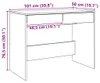 vidaXL Scrivania in rovere Artisan 101x50x76,5 cm materiale Anteprima dell’immagine prodotto 7