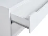 A close-up view of an open white drawer with metal drawer slides, part of a white cabinet. Náhled obrázku produktu