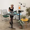 UISEBRT 120x60cm Schwarz Höhenverstellbarer Schreibtisch Produktbild-Vorschau 8