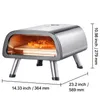A silver pizza oven with a pizza inside. Produktbild-Vorschau