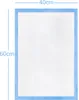 A white pet training pad with blue borders, showing its dimensions. Náhľad obrázku produktu
