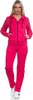 Tuta da jogging da donna con zip; rosa-nero 2XL Anteprima dell’immagine prodotto 2