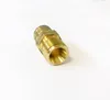A brass fitting with threaded ends on a white background. Anteprima dell’immagine prodotto