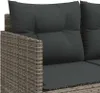 The Living Store Sonnenliege mit Kissen Grau Poly Rattan Produktbild-Vorschau 9