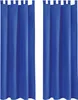 lot de 2 écharpes déco à passants 140 x 245 cm bleu - bleu Voir les images du produit 1