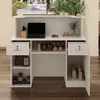 Empfangstheke 120x50x110cm Weiß mit 3-farbiger Produktbild-Vorschau 2