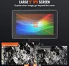 A marketing image showing a 5-inch IPS screen with a colorful abstract background, and two comparison images of engine components at different resolutions. Produktbild-Vorschau
