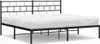 A black metal bed frame with a white mattress on a white background. Náhled obrázku produktu