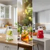 Caraffa in vetro Relaxdays con coperchio, 1688 ml, per Anteprima dell’immagine prodotto 2