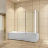 AICA 120cmx140cm Badewannenaufsatz 6mm NANO ESG-glas mit Produktbild-Vorschau 2