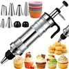 Dessert Spritzbeutel Set – Edelstahl Spritzgebäck Kit mit 6 Produktbild-Vorschau 1