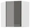 Eckhängeschrank 60x60 Küche Lara Grau Glanz + Weiß matt Produktbild-Vorschau 1