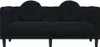 vidaXL Sofa mit Kissen 2-Sitzer Schwarz Samt Produktbild-Vorschau 10