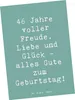 Mr. & Mrs. Panda Postkarte Spruch 46. Geburtstag - Produktbild-Vorschau 1