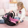 Seggiolino auto per bambole con tettuccio, nero con cuori Anteprima dell’immagine prodotto 6