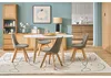 Miliboo - Tisch oval 150 cm Weiß und helles Holz LEENA Produktbild-Vorschau 2
