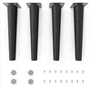 4x sossai Holzfüße Schwarzmatt - gerade Ausführung 25cm Produktbild-Vorschau 1