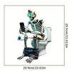 GKA WC Deckel Aufkleber Skelett mit Handy auf WC Produktbild-Vorschau 3