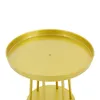A close-up view of the top of a gold-colored plant stand. Náhled obrázku produktu