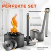 EDELFELD Premium Bioethanol Tischkamin SPARK Rund - Ruß & Produktbild-Vorschau 5