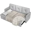 SONNI 203x130x88cm Divano angolare grigio chiaro a tre Anteprima dell’immagine prodotto 5