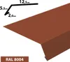 A close-up illustration of a brown metal roof flashing with dimensions indicated by lines and text. Produktbild-Vorschau