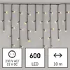 LED vánoční rampouchy, 10 m, venkovní i vnitřní, teplá bílá, programy Náhľad obrázku produktu