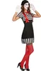 Pantomime-Damenkostüm Karneval weiss-schwarz-rot M Produktbild-Vorschau 2