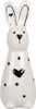 Clayre & Eef Figur Kaninchen 13 cm Weiß Schwarz Keramik Produktbild-Vorschau 1