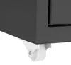 vidaXL Aktenschrank mit Rollen Anthrazit 28x41x109 cm Produktbild-Vorschau 6