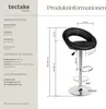 2 barové židle Christian v imitaci kůže - černé Náhled obrázku produktu 10