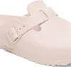 A close-up view of a light pink Birkenstock Boston Eva clog. Podgląd zdjęcia produktu