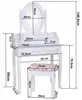 Toaletka Kosmetyczna z Lustrem TL01 taboret kolory + GRATIS Podgląd zdjęcia produktu 4
