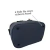 The bottom of a cooler bag is shown with four feet for stability. Produktbild-Vorschau