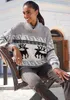 VIVANCE Rollkragenpullover grau-schwarz-creme Größe 32/34 Produktbild-Vorschau 9