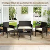 Yaheetech Polyrattan Sitzgruppe 4er Gartenmöbel Set inkl. Produktbild-Vorschau 2
