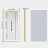 Diagrams showing the dimensions and features of a mirror. Náhled obrázku produktu
