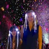 2x LED Party Haarsträhnen mit leuchtenden Glasfasern Produktbild-Vorschau 2