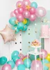 18"/Ø45cm Stern Folienballon "Happy Birthday" | Rosa Produktbild-Vorschau 3